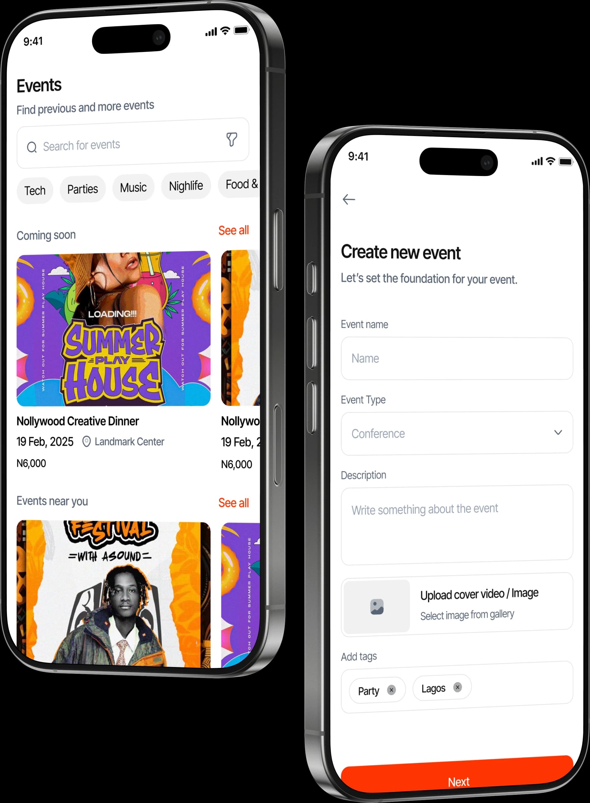 TixTango app preview on mobile devices