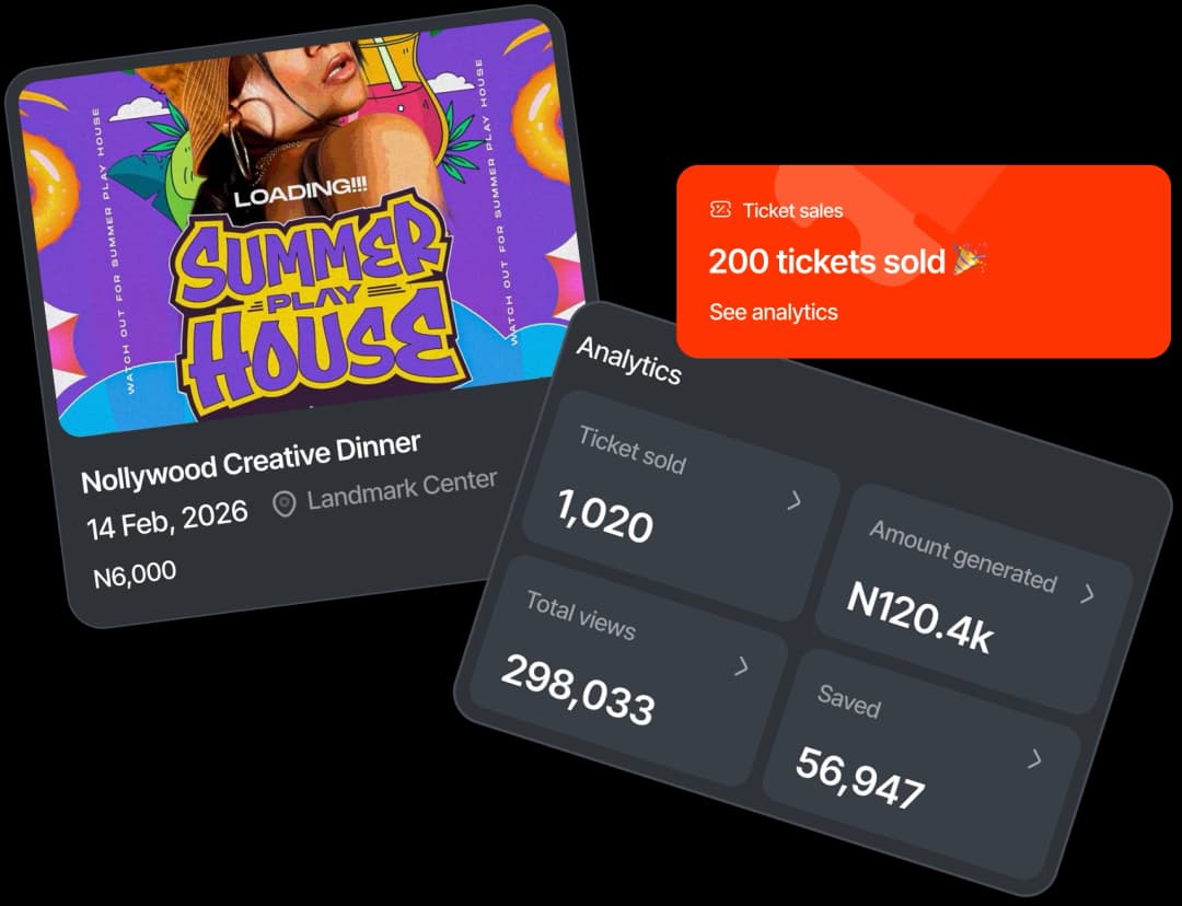 Event organizer dashboard illustration